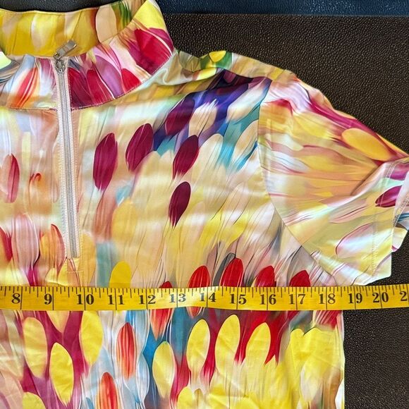 Acegolf Polo shirt Multicolor Women's artsy design size medium NWT - Picture 7 of 11